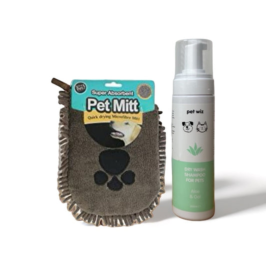 Dry shampoo and Mitt bundle - no water needed!